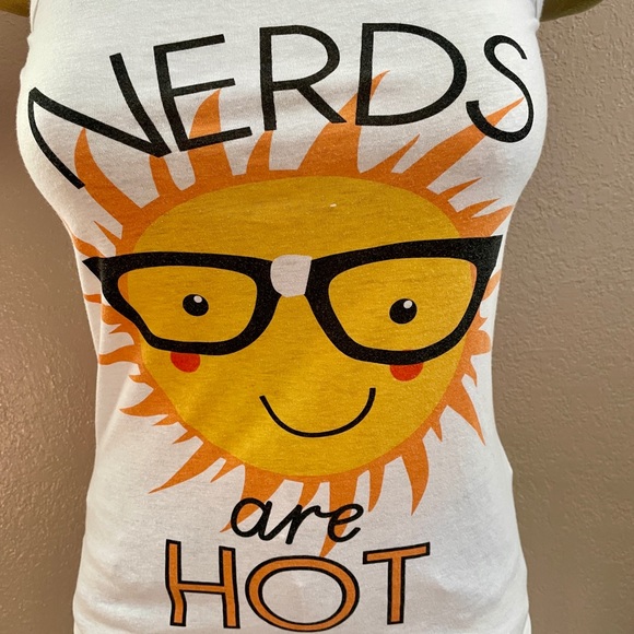 Forever 21 NERDS ARE HOT Racerback TANK TOP Size Small - Picture 9 of 12